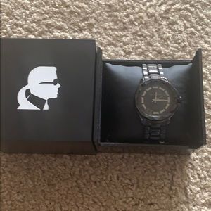 Karl Lagerfeld black watch